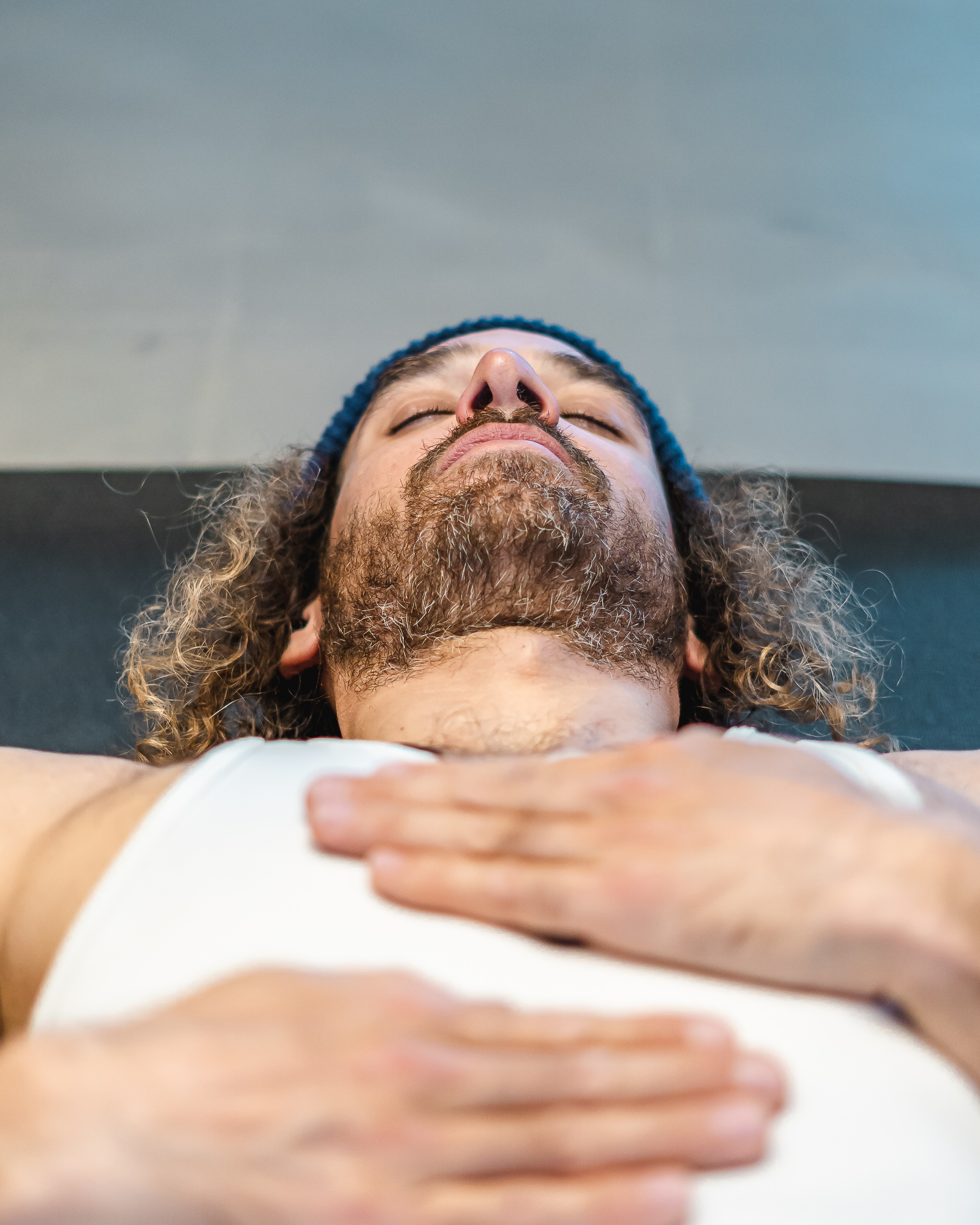 Guided breath work session
